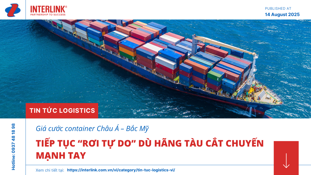 Giá Cước Container Tuyến Châu Á – Bắc Mỹ Tiếp Tục Giảm Mạnh Dù Hãng Tàu Cắt Chuyến